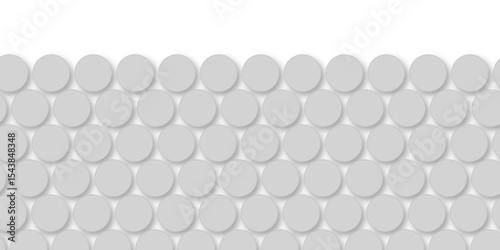 Grey tiles wall. round marble textures, ball tiles. Top view pavement circle block gray texture with seamless patterns floor background. Air Bubble wrap texture background. Textured Background.