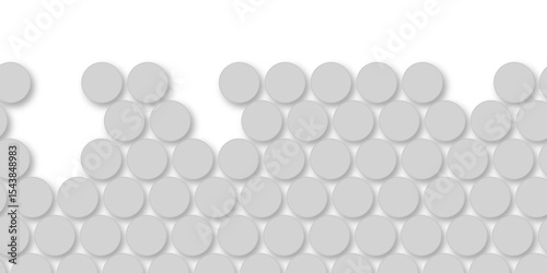 Grey tiles wall. round marble textures, ball tiles. Top view pavement circle block gray texture with seamless patterns floor background. Air Bubble wrap texture background. Textured Background.