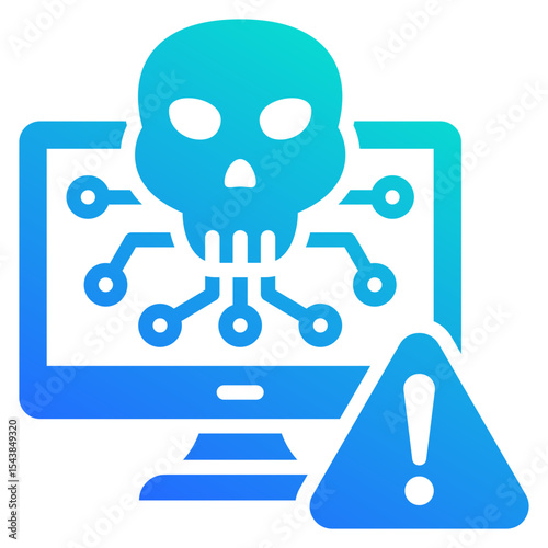 Infected Computer Icon
