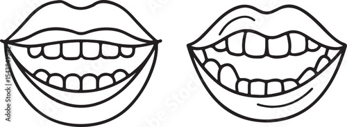 vector set of teeth