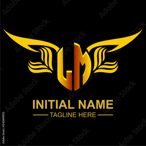 LM Golden Wing Emblem Logo