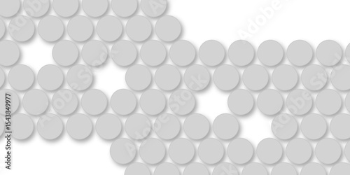 Grey tiles wall. round marble textures, ball tiles. Top view pavement circle block gray texture with seamless patterns floor background. Air Bubble wrap texture background. Textured Background.