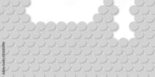 Grey tiles wall. round marble textures, ball tiles. Top view pavement circle block gray texture with seamless patterns floor background. Air Bubble wrap texture background. Textured Background.