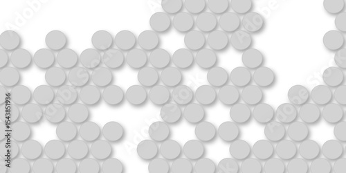 Grey tiles wall. round marble textures, ball tiles. Top view pavement circle block gray texture with seamless patterns floor background. Air Bubble wrap texture background. Textured Background.