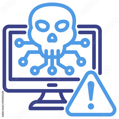 Infected Computer Icon