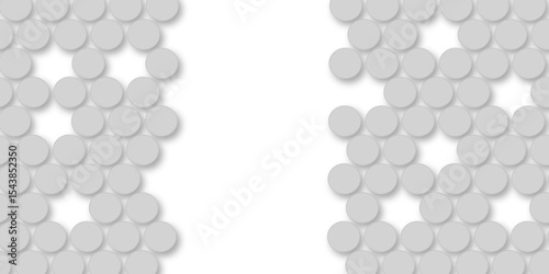 Grey tiles wall. round marble textures, ball tiles. Top view pavement circle block gray texture with seamless patterns floor background. Air Bubble wrap texture background. Textured Background.