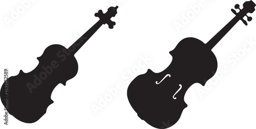 silhouette images of violins