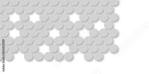 Grey tiles wall. round marble textures, ball tiles. Top view pavement circle block gray texture with seamless patterns floor background. Air Bubble wrap texture background. Textured Background.