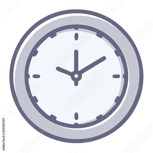 Stylish blue clock illustration for time management and scheduling concepts vector format