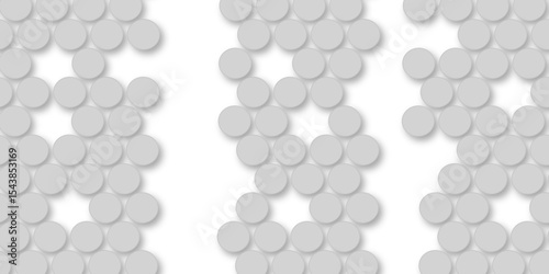 Grey tiles wall. round marble textures, ball tiles. Top view pavement circle block gray texture with seamless patterns floor background. Air Bubble wrap texture background. Textured Background.