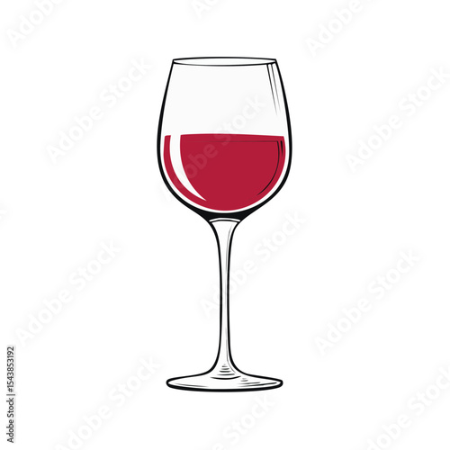 Elegant glass of red wine on a black background Wine tasting celebration alcohol beverage party restaurant drink