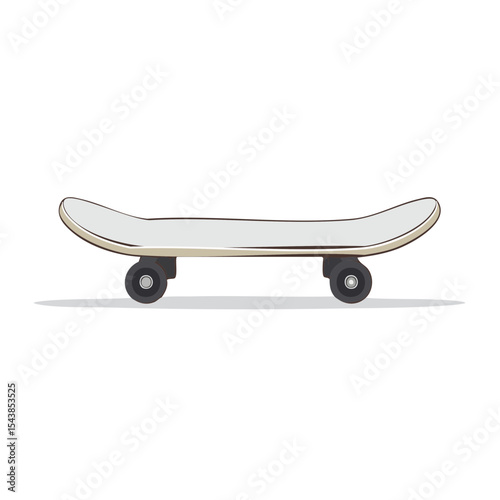 Isolated Skateboard on Black Background Demonstrating Sport and Recreation for Active Lifestyle Illustrations