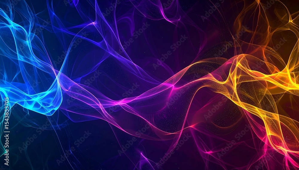 Obraz premium Colorful Abstract Smoke Waves.