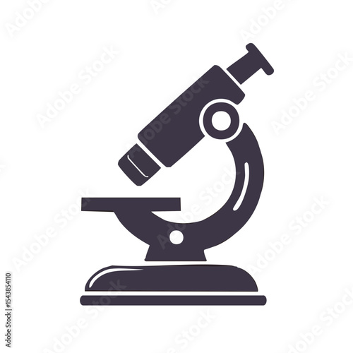 Microscope Vector Illustration for Scientific Research Equipment on a Black Background