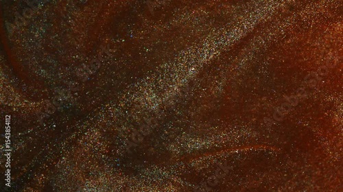 Copper-toned liquid background with shimmer teal hues and a fluid metallic sheen, abstract and elegant