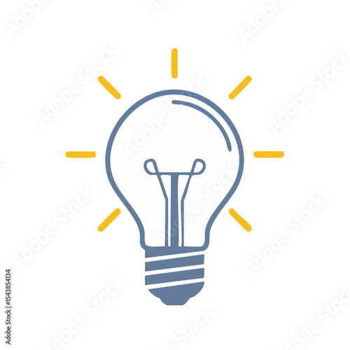Illuminated lightbulb symbol on black representing innovation ideas and concepts in business creativity and education