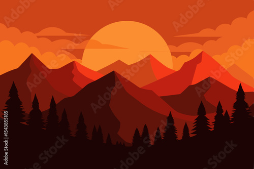 sunrise in mountains