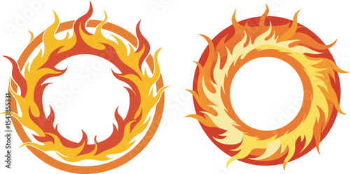 fire flames set