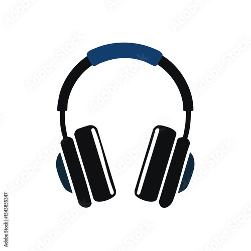 Studio Headphones for Audio Listening with Over Ear Design on Black Background for Music Enjoyment
