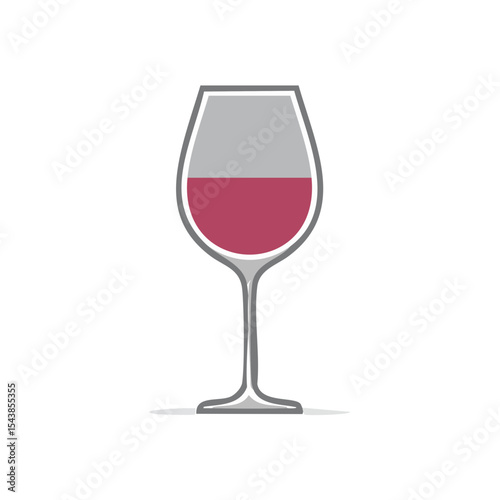 Isolated Wine Glass Filled with Red Wine on Black Background Elegant Minimalist Design