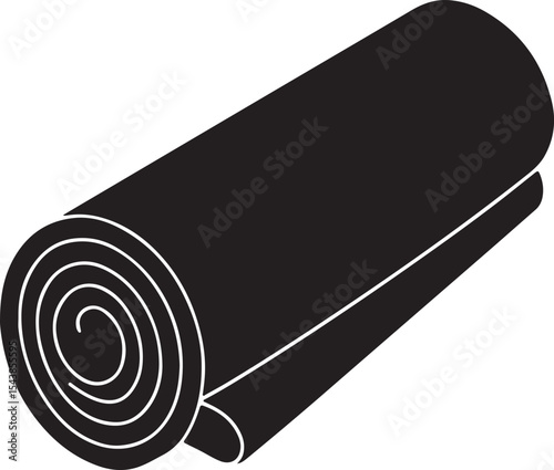 vector illustration of a black and white paper clip