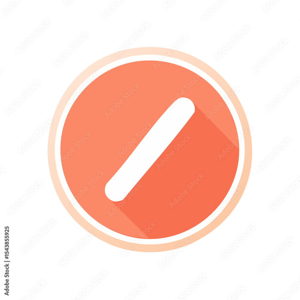 Modern interface toggle off button with soft orange palette for user experience in digital design and accessibility platforms