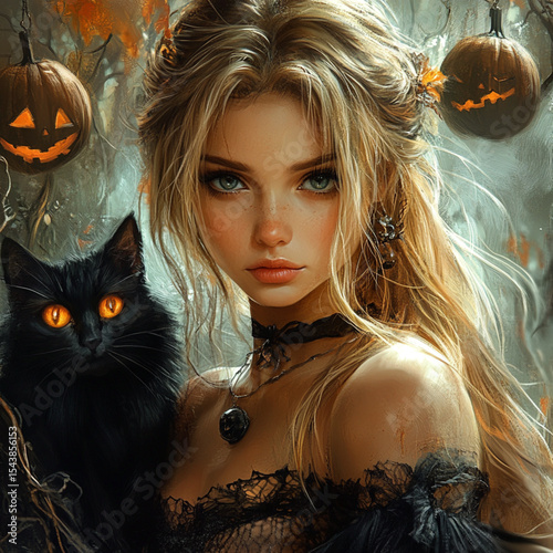 halloween pumpkin on black background