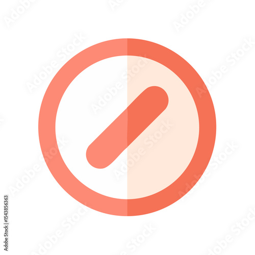 Prohibition concept icon graphic depicting restriction and denial with a red outlined circle for warning and limitations