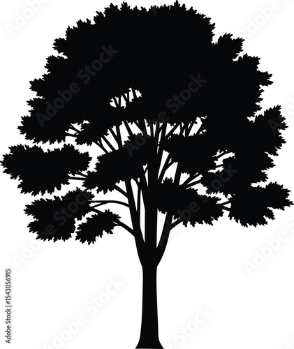 Isolated Tree Shape Silhouette Vector Illustration