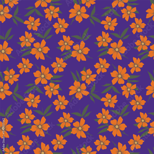 Cute feminine seamless watercolor pattern with little tiny wildflowers, hand drawn