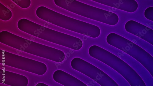 Abstract modern geometric pattern of purple and magenta neon lines and curves