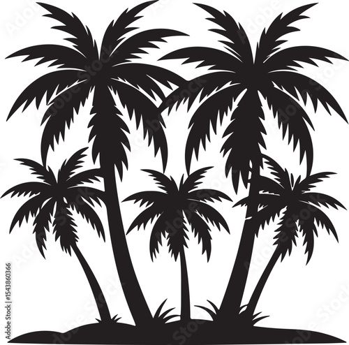 silhouette of palm trees
