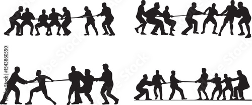 group of people silhouettes