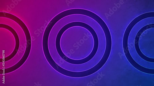 Abstract neon circle design featuring vivid colors and gradient backgrounds for visual appeal