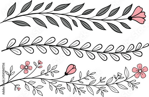 Simple Border Design Set for Graphic Projects. Minimal Line Border Collection for Designers. Clean Border Elements for Digital Art. Elegant Simple Borders for Print and Web. Thin Line Borders
