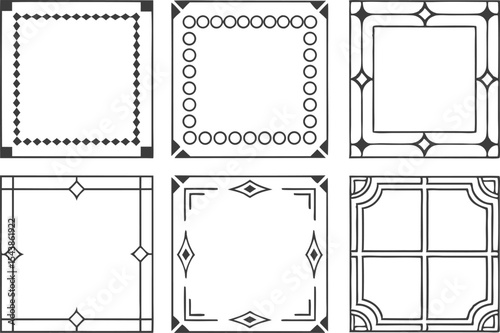 Simple Border Design Set for Graphic Projects. Minimal Line Border Collection for Designers. Clean Border Elements for Digital Art. Elegant Simple Borders for Print and Web. Thin Line Borders