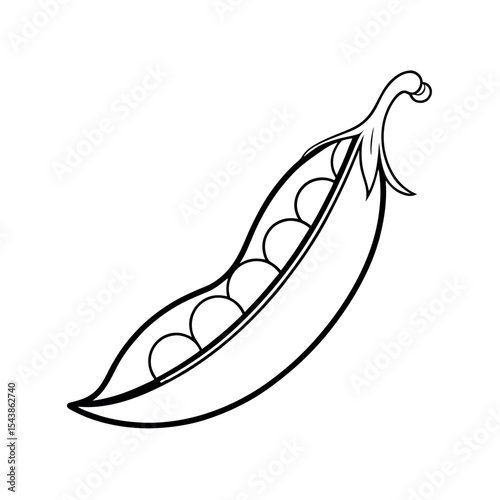 Peas Line Art Vector Design