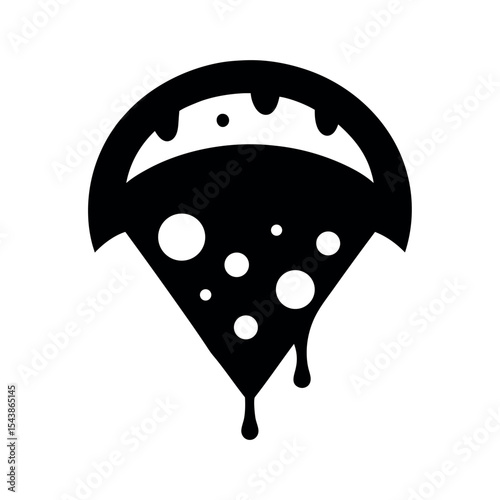Black Pizza Silhouette Drawing