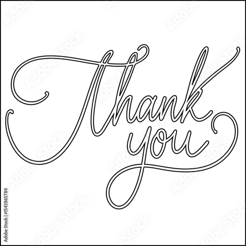 Thank you design in helvetica and courier fonts