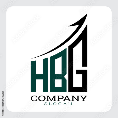 HBG Company Logo Design Growth vector, HBG Upward Arrow Business Success Logo vector, HBG Corporate Branding Logo , HBG logo design, HBG simple and modern logo, HBG business finance logo design, etc.