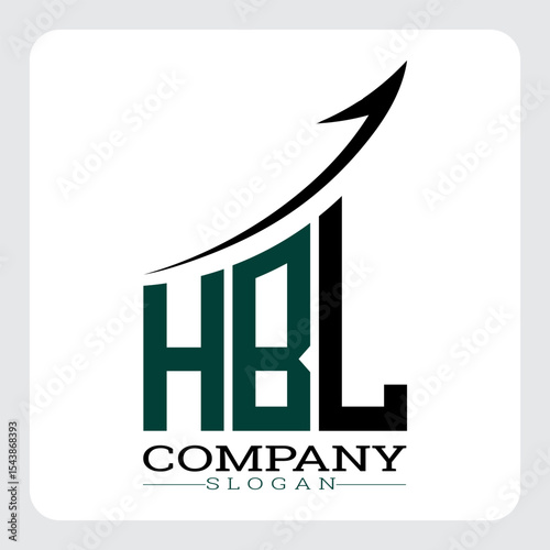HBL Company Logo Design Growth vector, HBL Upward Arrow Business Success Logo vector, HBL Corporate Branding Logo , HBL logo design, HBL simple and modern logo, HBL business finance logo design, etc. photo