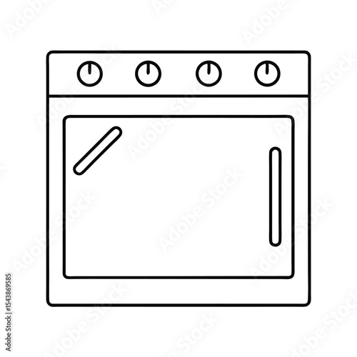 vector illustration of a kitchen stove