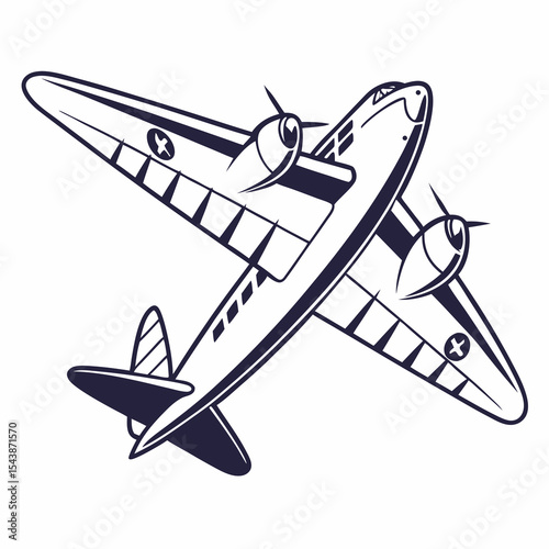 vector illustration of a plane