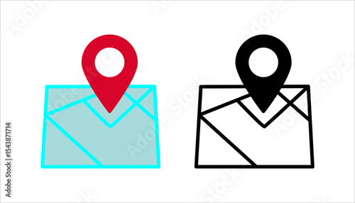 Location or map pin icon set. symbol. vector illustration
