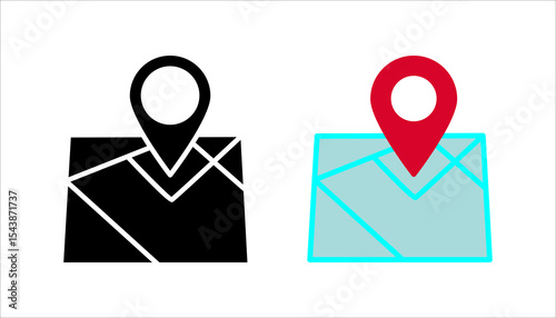 Location or map pin icon set. symbol. vector illustration
