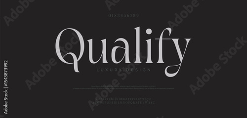 Qualify premium luxury elegant alphabet letters and numbers. Vintage wedding typography classic serif font decorative vintage retro. creative vector illustration
