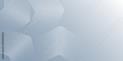 Modern abstract blue background with glowing geometric lines. Blue pastel gradient rounded triangle shape design. Suit for business, brochure, corporate, poster