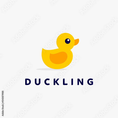 Vector logo of an adorable duckling. Perfect for kids, nature, or animal branding