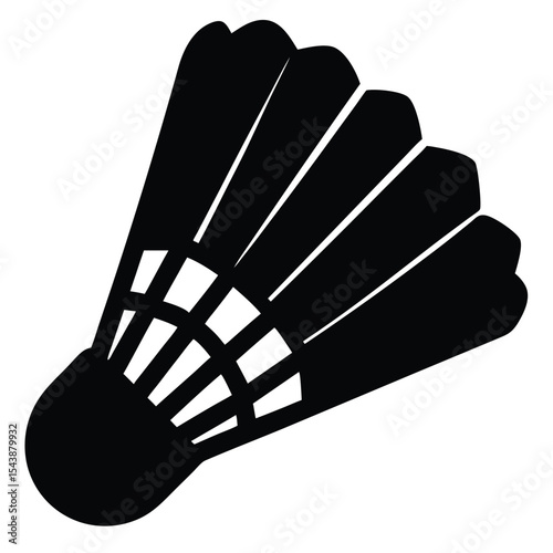 Badminton shuttlecock vector silhouette, Shuttlecock icon
