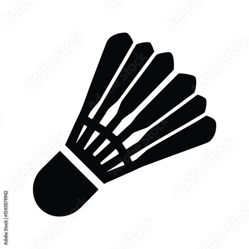 Badminton shuttlecock vector silhouette, Shuttlecock icon